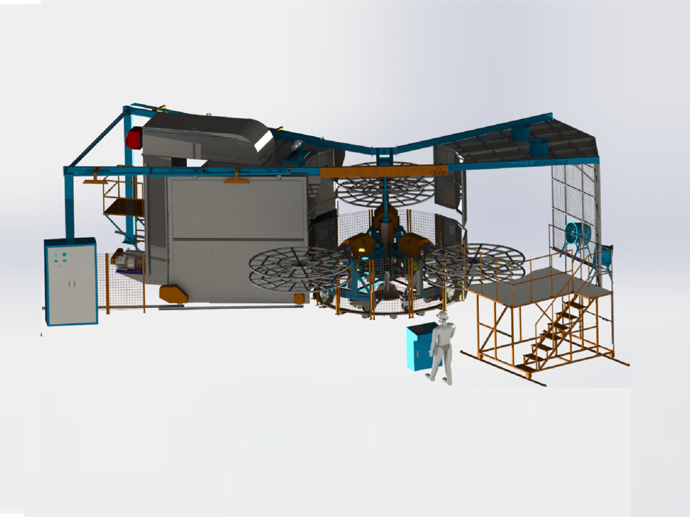 नवीनतम कंपनी ब्लॉग के बारे में The tower rotary plastic rolling machine leads the innovation of the rotomolding process and improves the production efficiency and quality