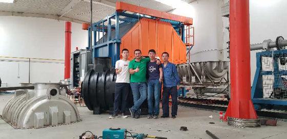 खरीदें Plastic Product Making Machine Shuttle Rotomolding Machine In China Plastic Hollow Forming Machine ऑनलाइन निर्माण