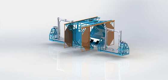 खरीदें Large Shuttle-Type Injection Molding Machine for High Efficiency Rotational Molding Equipment ऑनलाइन निर्माण