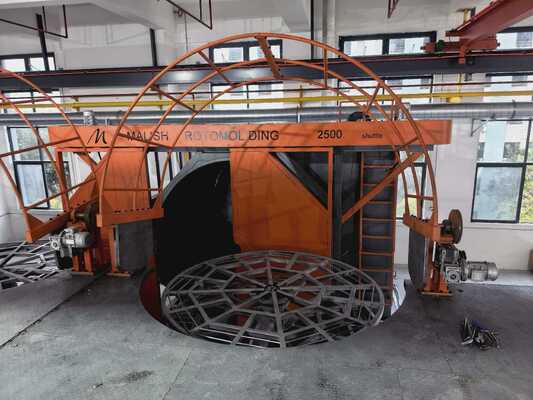 खरीदें Three-arm Oven Mobile Injection Roto Moulding Machine for High Capacity Production ऑनलाइन निर्माण