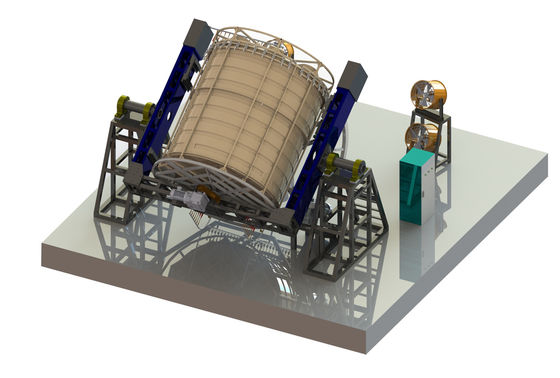 पीएलसी सिस्टम रॉक एन रोल रोटोमोल्डिंग मशीन वाटर कूल्ड फुली ऑटोमैटिक प्लास्टिक प्रोडक्शन