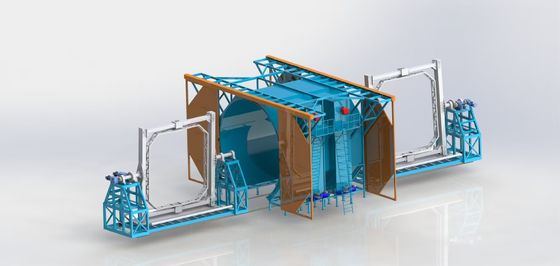 Electric Shuttle Type Rotomolding Machine For Large Water Tower